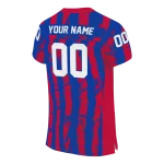 customized smu mustangs stripe splatter blue jersey best selling