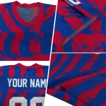 customized smu mustangs stripe splatter blue jersey best selling