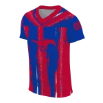 customized smu mustangs striped texture blue jersey best selling