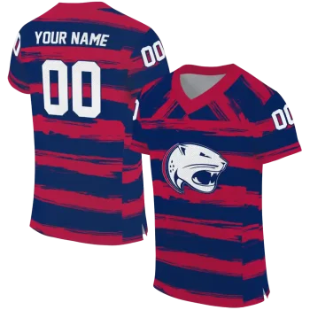 customized south alabama jaguars art stripe blue jersey best selling
