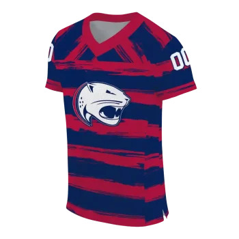 customized south alabama jaguars art stripe blue jersey fashion forward
