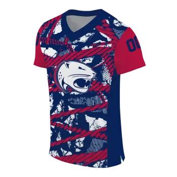 customized south alabama jaguars camo shatter blue jersey fashion forward