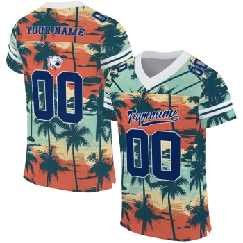 customized south alabama jaguars horizon palm sunset jersey best selling