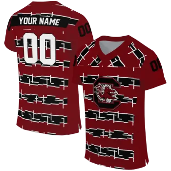 customized south carolina gamecocks layered grids garnet jersey best selling