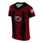 customized south carolina gamecocks rugged stripes garnet jersey best selling