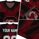customized south carolina gamecocks rugged stripes garnet jersey best selling