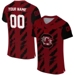 customized south carolina gamecocks stripe block garnet jersey best selling