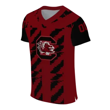 customized south carolina gamecocks stripe block garnet jersey fashion forward