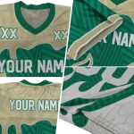 customized south florida bulls dripping flames green white jersey best selling