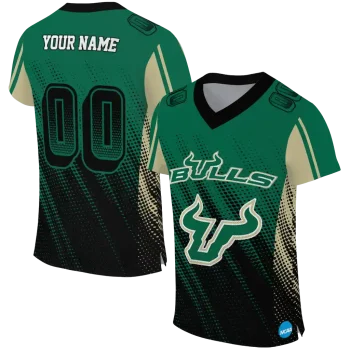 customized south florida bulls halftone flow green black jersey best selling
