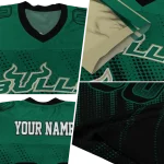 customized south florida bulls halftone flow green black jersey best selling