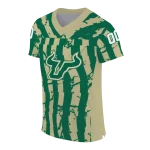 customized south florida bulls stripe splatter green jersey best selling