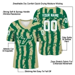 customized south florida bulls stripe splatter green jersey best selling