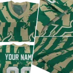 customized south florida bulls stripe splatter green jersey best selling