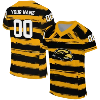 customized southern miss golden eagles art stripe black jersey best selling
