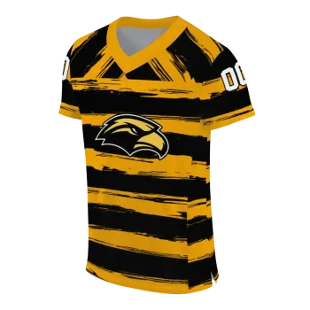 customized southern miss golden eagles art stripe black jersey fashion forward