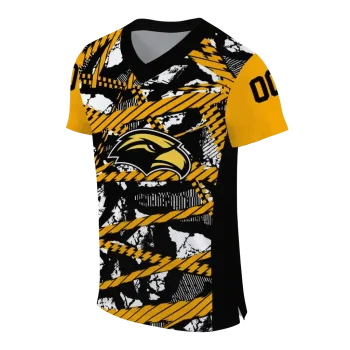 customized southern miss golden eagles camo shatter black jersey fashion forward