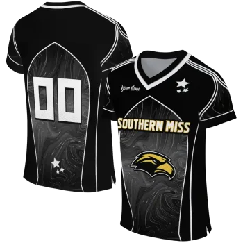 customized southern miss golden eagles halftone slant black jersey best selling