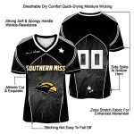 customized southern miss golden eagles halftone slant black jersey best selling