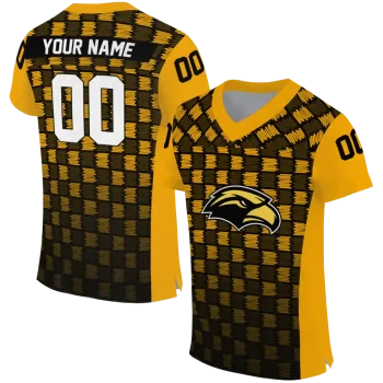 customized southern miss golden eagles stacked rectangle black jersey best selling