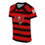 customized tampa bay buccaneers art stripe red jersey best selling