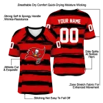customized tampa bay buccaneers art stripe red jersey best selling