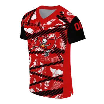 customized tampa bay buccaneers camo shatter red jersey fashion forward