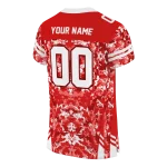 customized tampa bay buccaneers mirrored pattern red jersey best selling