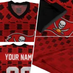 customized tampa bay buccaneers stacked rectangle red jersey best selling