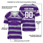 customized tcu horned frogs art stripe purple jersey best selling