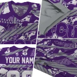 customized tcu horned frogs camo shatter purple jersey best selling