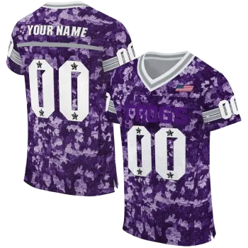 customized tcu horned frogs camouflage abstract purple jersey best selling