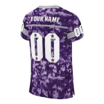 customized tcu horned frogs camouflage abstract purple jersey best selling