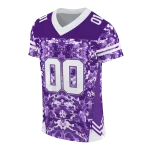 customized tcu horned frogs mirrored pattern purple jersey best selling
