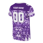 customized tcu horned frogs mirrored pattern purple jersey best selling