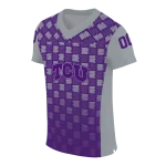 customized tcu horned frogs stacked rectangle purple jersey best selling