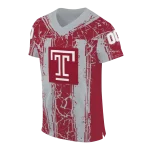 customized temple owls rugged stripes red jersey best selling