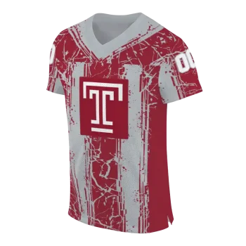 customized temple owls rugged stripes red jersey fashion forward