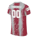 customized temple owls rugged stripes red jersey best selling