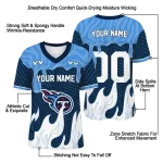 customized tennessee titans dripping flames navy white jersey best selling