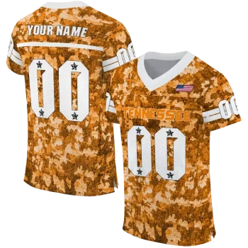 customized tennessee volunteers camouflage abstract orange jersey best selling