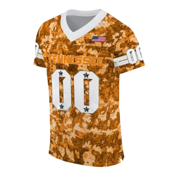 customized tennessee volunteers camouflage abstract orange jersey fashion forward