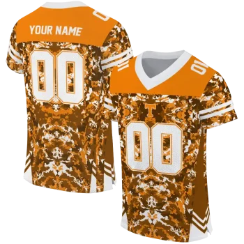 customized tennessee volunteers mirrored pattern orange jersey best selling