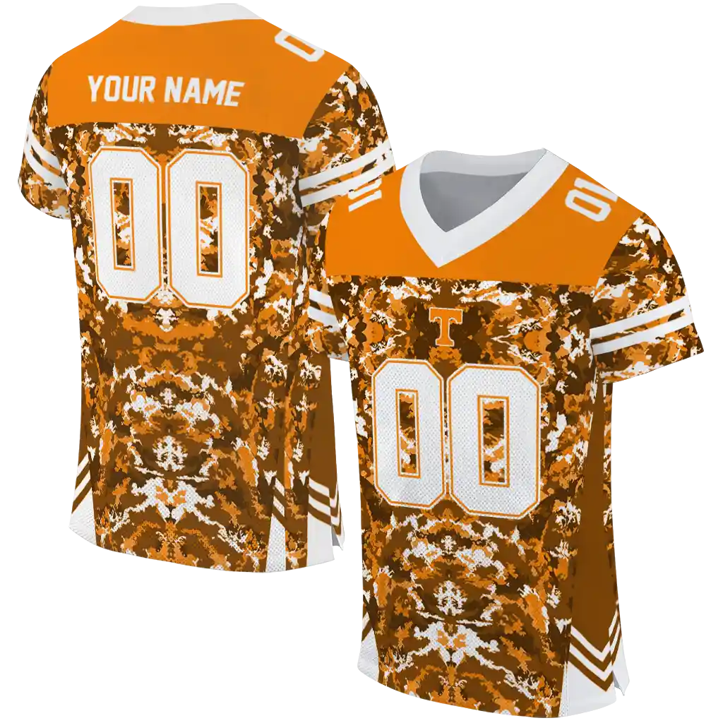 customized tennessee volunteers mirrored pattern orange jersey best selling customized tennessee volunteers mirrored pattern orange jersey best selling