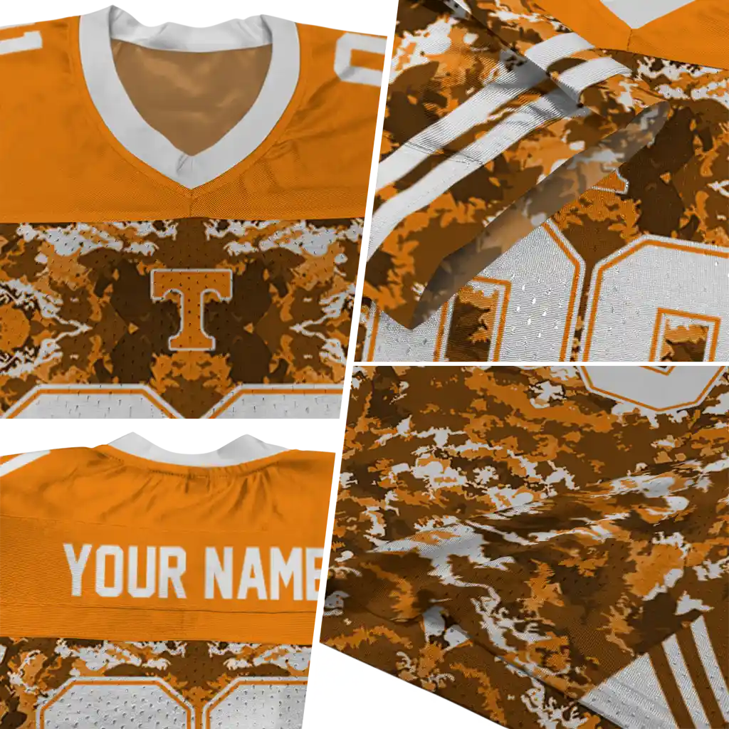 customized tennessee volunteers mirrored pattern orange jersey new arrival customized tennessee volunteers mirrored pattern orange jersey new arrival