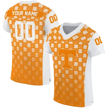 customized tennessee volunteers stacked rectangle orange jersey best selling