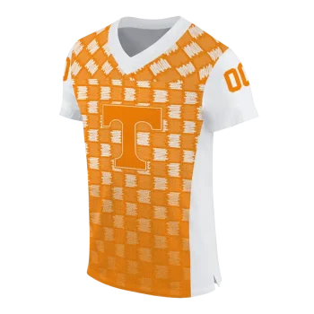customized tennessee volunteers stacked rectangle orange jersey fashion forward