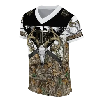 customized texas am aggies antler skull camouflage hunting jersey fashion forward