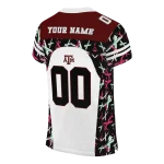 customized texas am aggies brushstroke xs white black jersey best selling