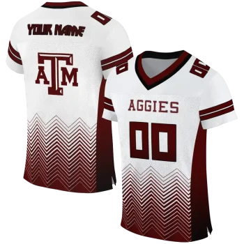 customized texas am aggies halftone sweep white black jersey best selling